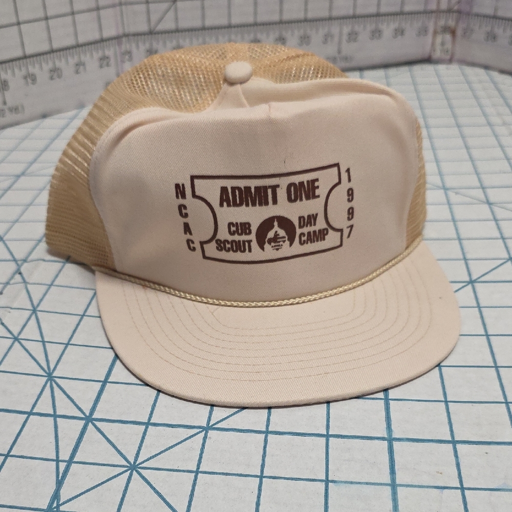 Vintage Cub Scout Day Camp Hat NCAC 1997, Gently Preloved
